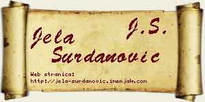 Jela Surdanović vizit kartica